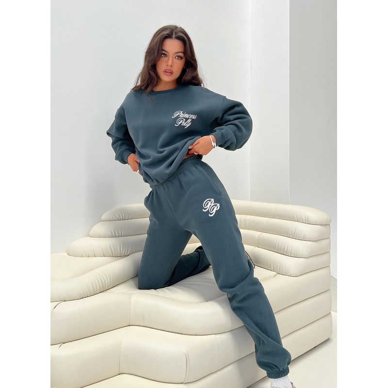 Princess Polly Track Pant Navy / White