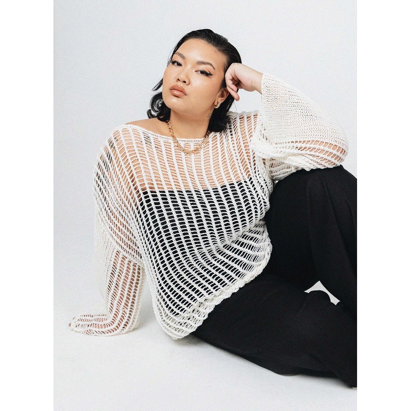 The Kennedy Sweater White Curve Lower Impact