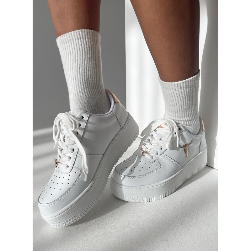 Windsor Smith Recharge Sneakers White / Rose Gold Reptile
