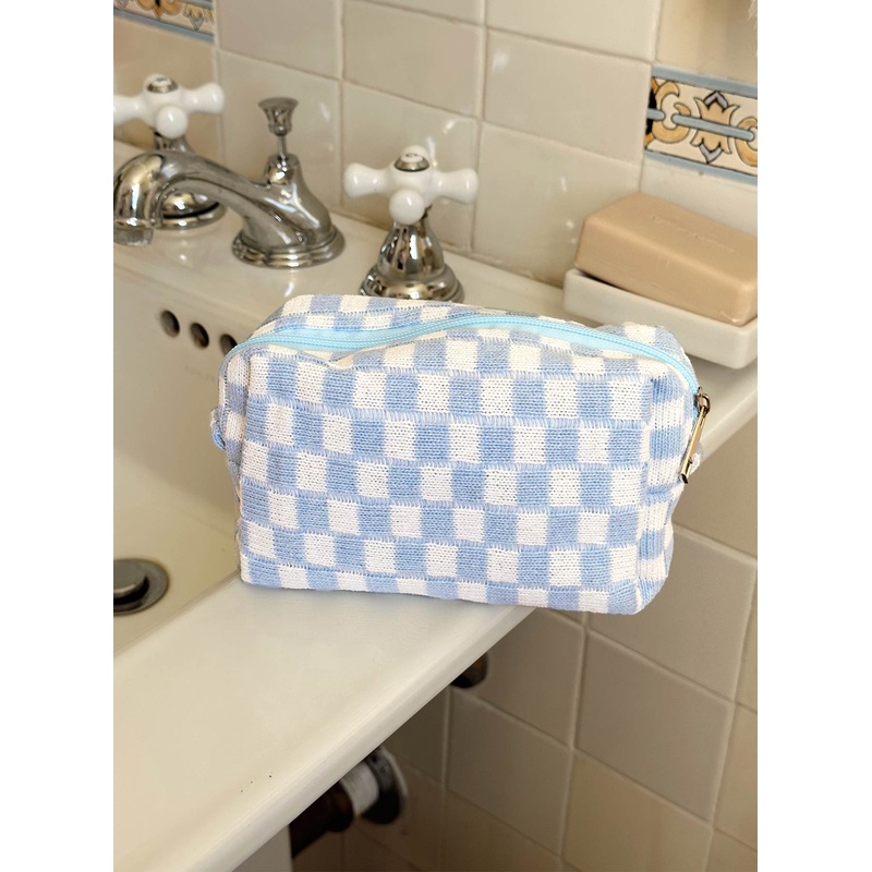 Zinny Cosmetics Case Blue / White