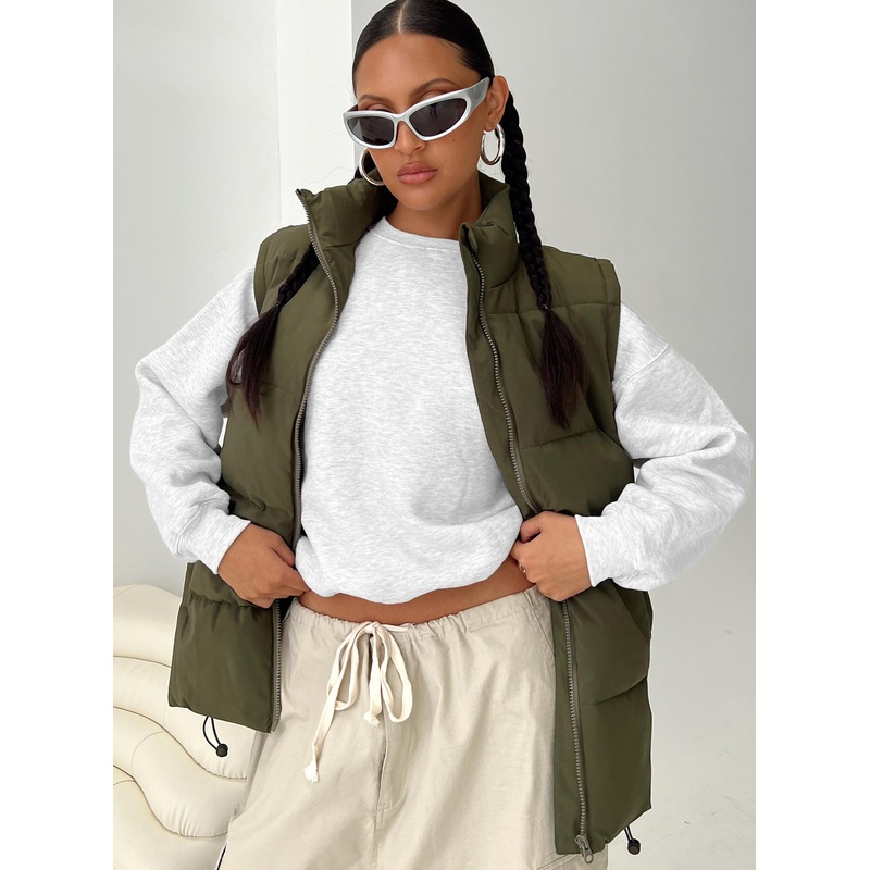 Edison Puffer Vest Olive