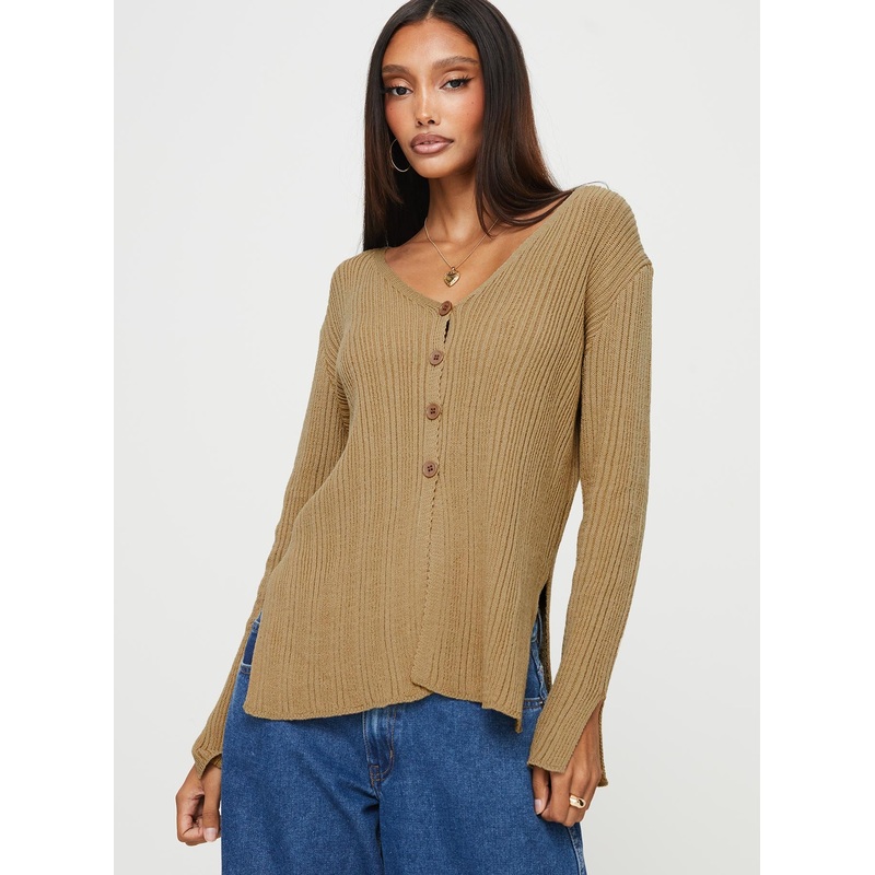 Lexie Knit Cardigan Beige Marle
