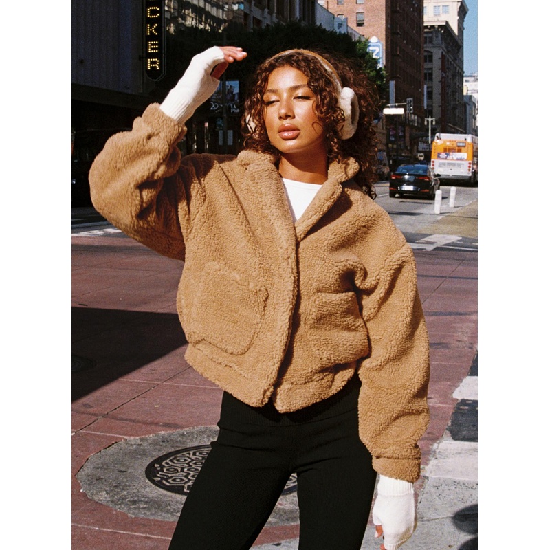 Magda Teddy Jacket Brown