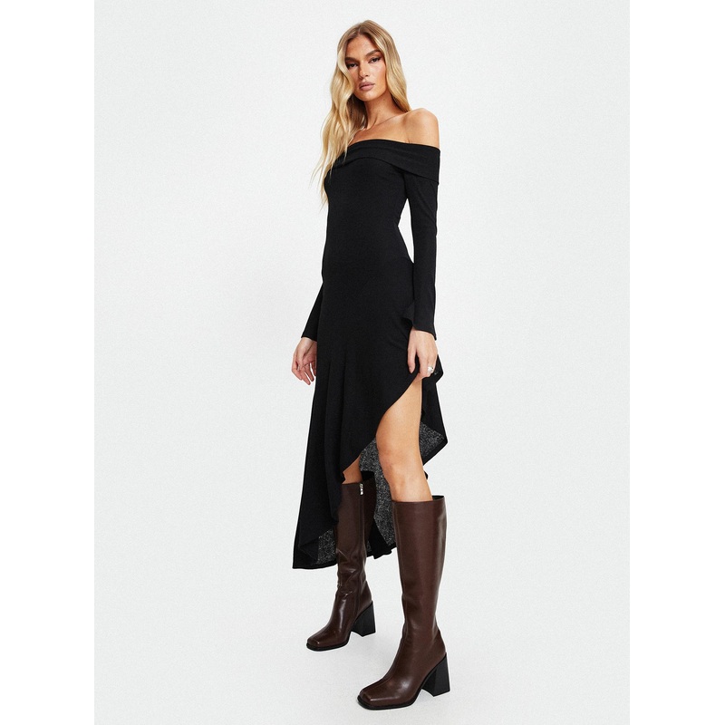 Tunie Off The Shoulder Maxi Dress Black
