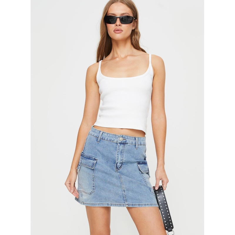 Winthrop Denim Mini Skirt Mid Wash