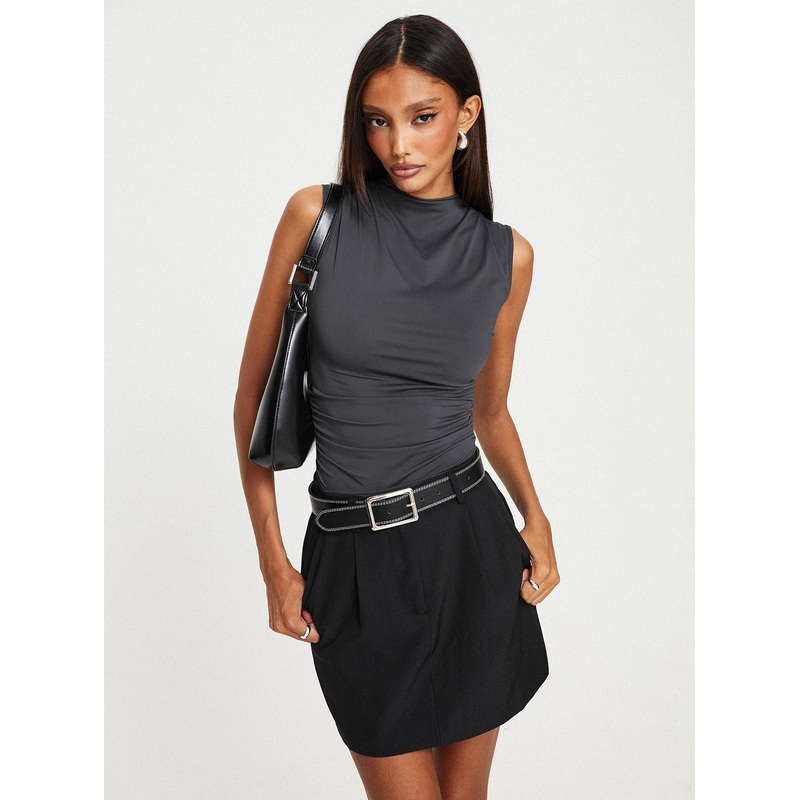 Arc Mini Skirt Black