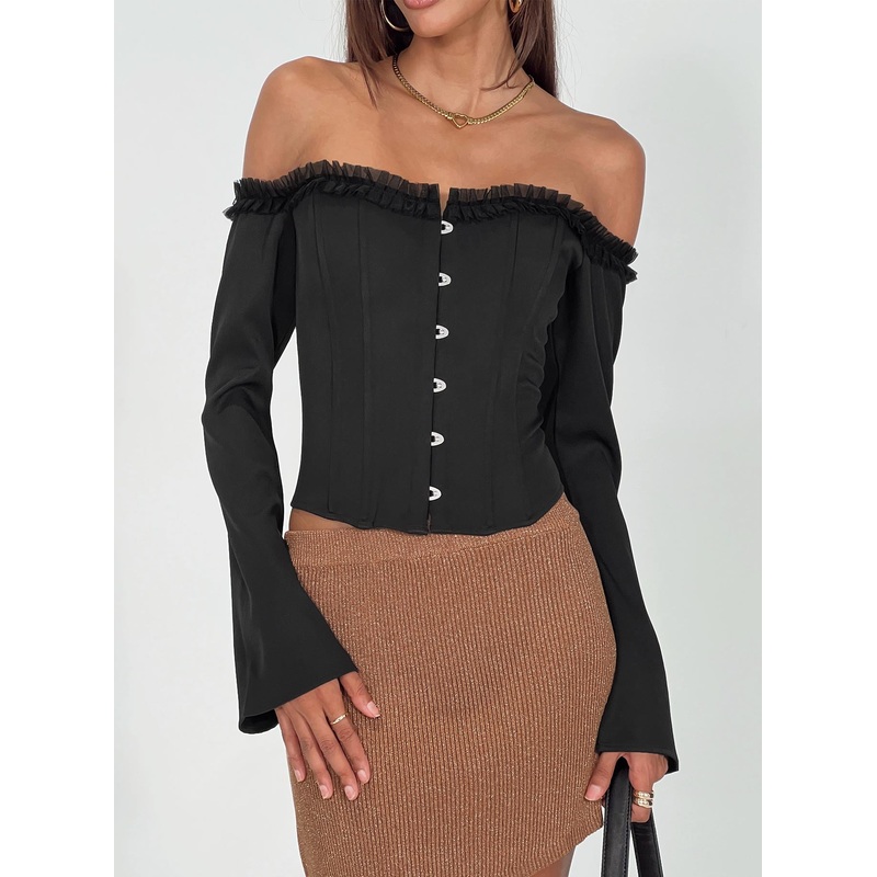 Avaah Off The Shoulder Top Black