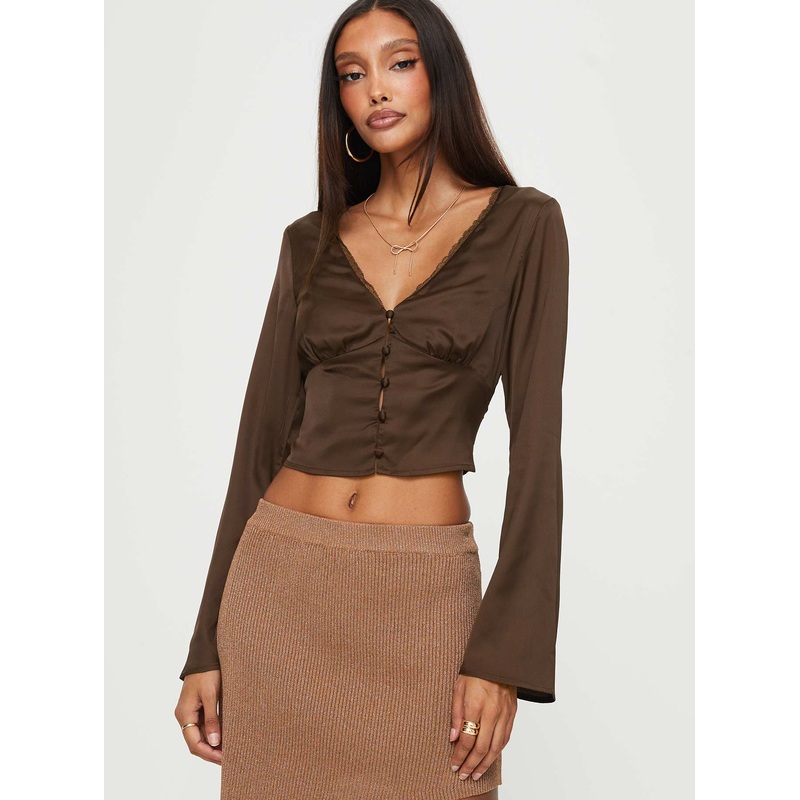 Brunner Long Sleeve Top Brown