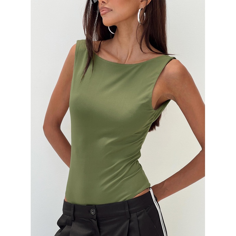 Coomba Backless Bodysuit Green