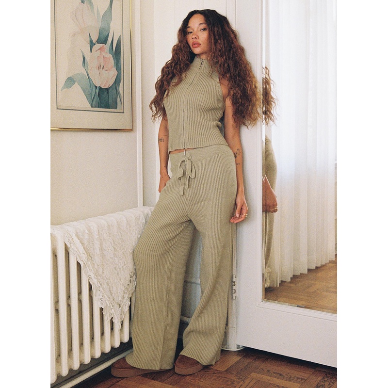 Endman Knit Pants Beige
