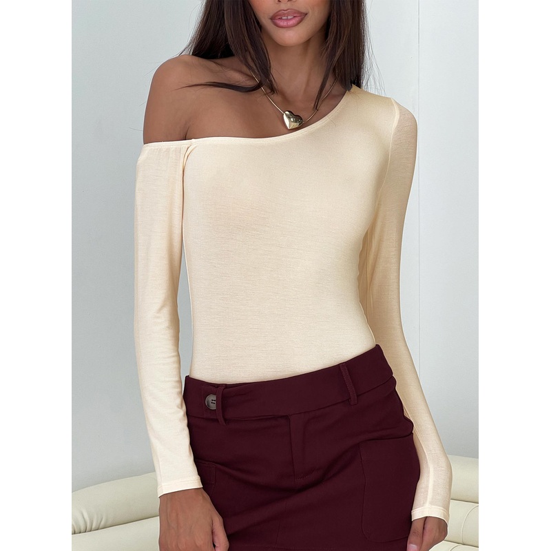 Fruelle Off The Shoulder Bodysuit Cream