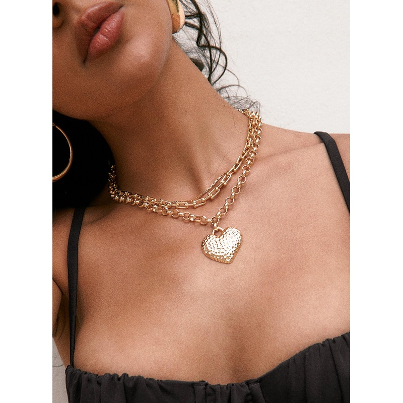 Heart To Heart Necklace Gold