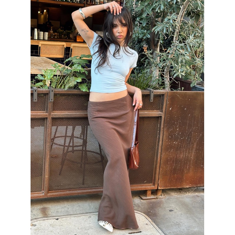 Jodie Maxi Skirt Brown