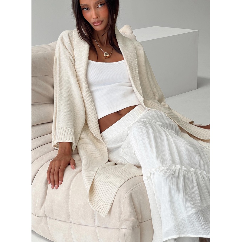 Joyous Longline Cardigan Cream