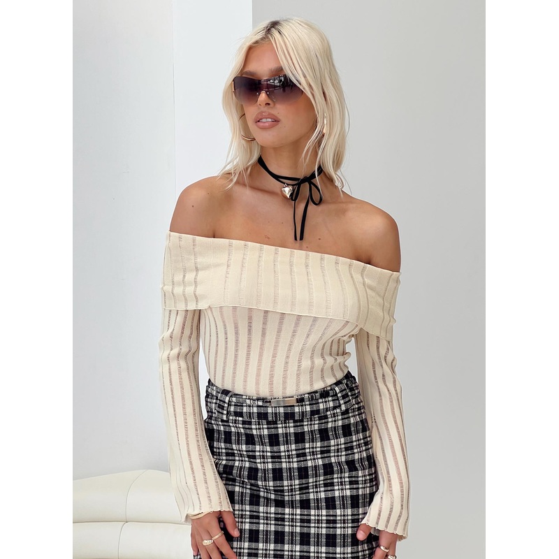 Sorrel Off The Shoulder Top Cream
