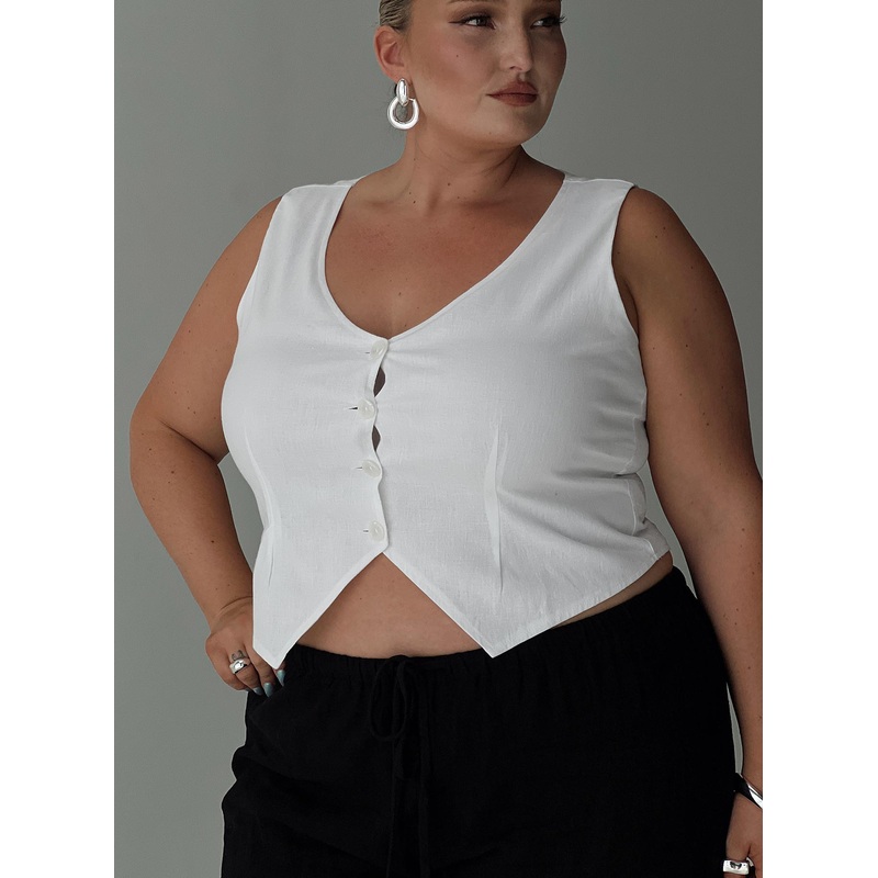 Capone Vest Ivory Curve