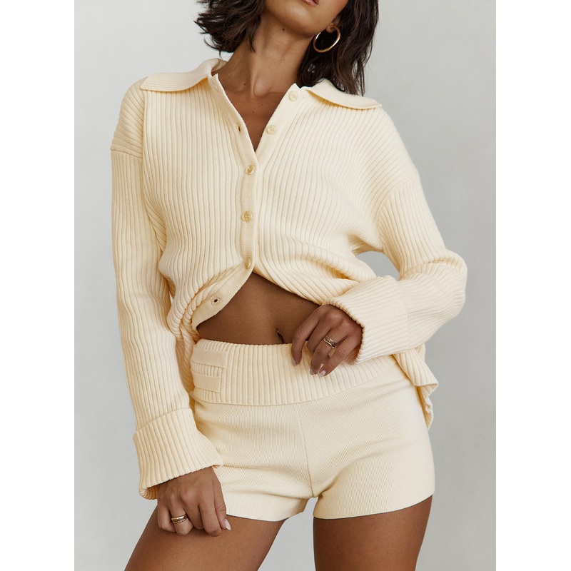 Jhett Knit Shorts Cream