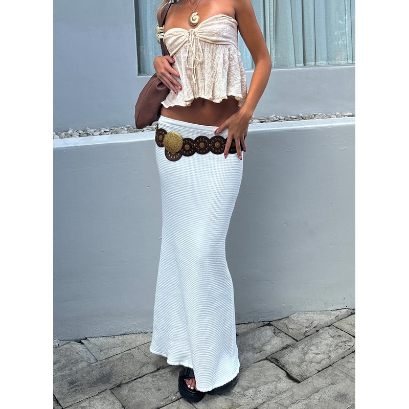 Just Like That Maxi Skirt White