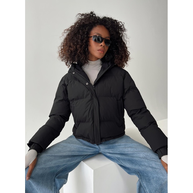 Morrie Hooded Puffer Jacket Black