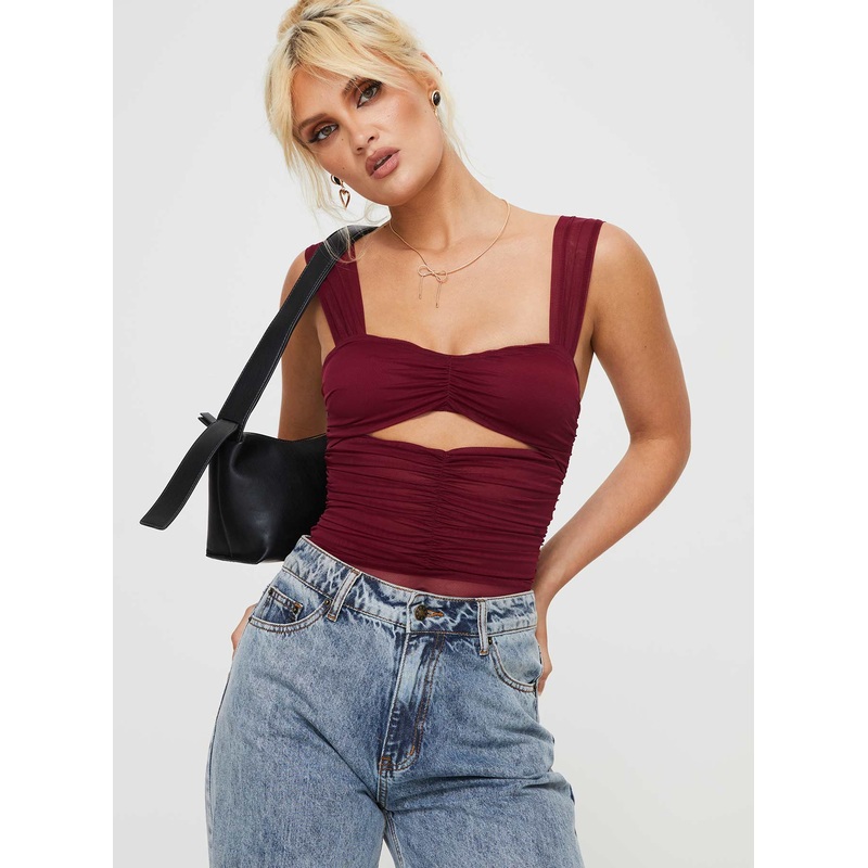 Kalmia Bodysuit Burgundy