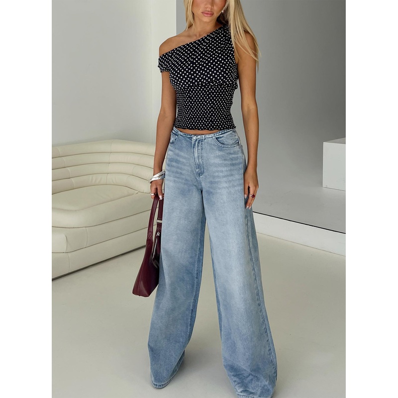 Bowe Wide Leg Jeans Blue