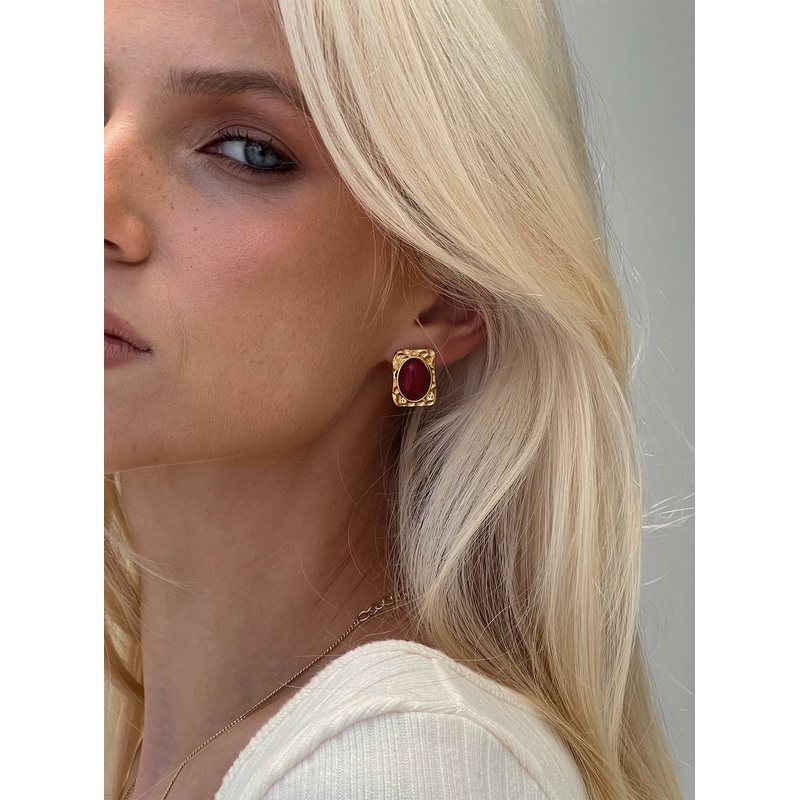 Jaquetta Earrings Red / Gold