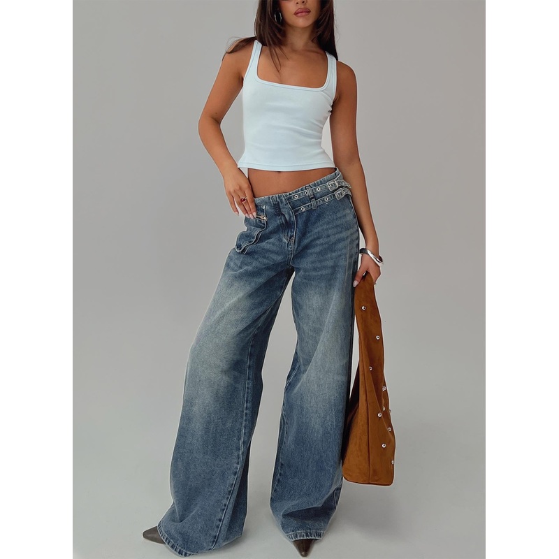Paltrow Cargo Jeans Mid Blue Wash