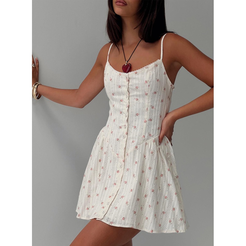 Toulouse Mini Dress Cream / Floral