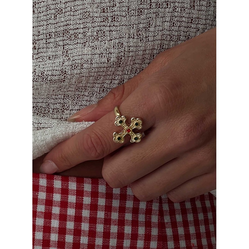 Venette Cross Ring Gold