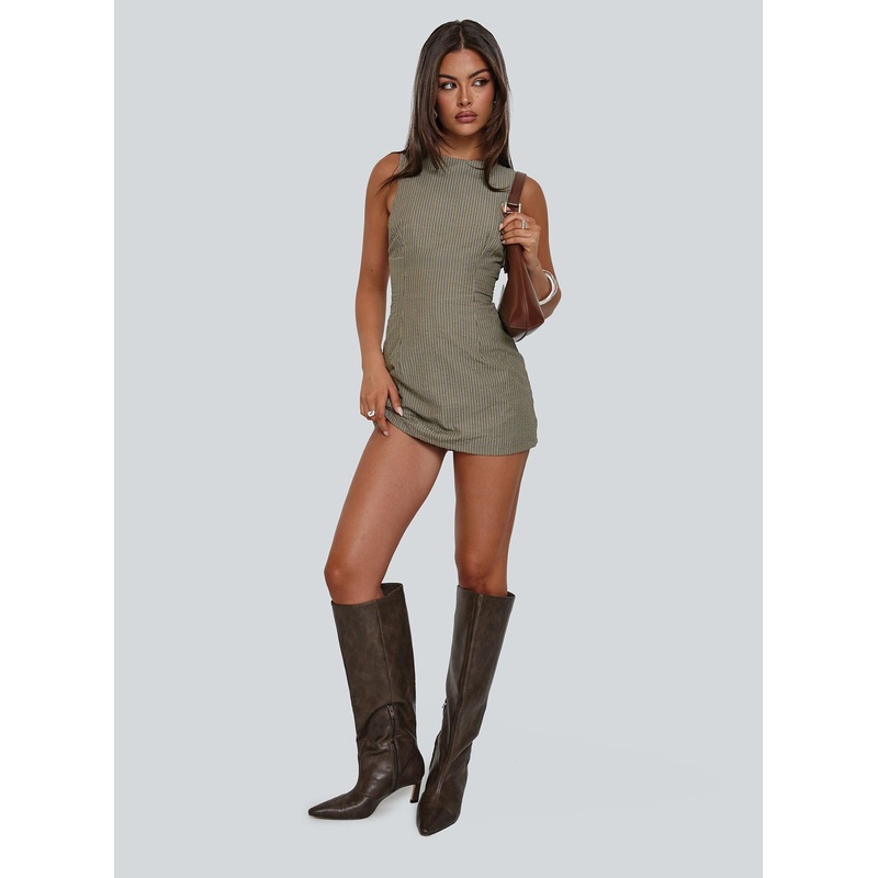Yumiko Romper Green Stripe
