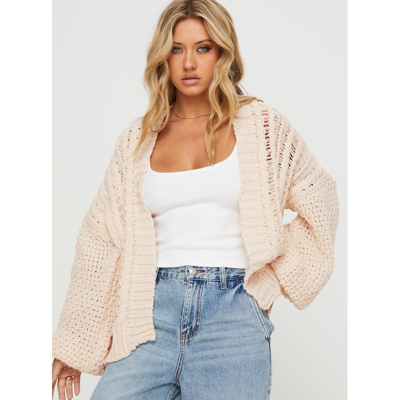 Abner Cable Cardigan Beige