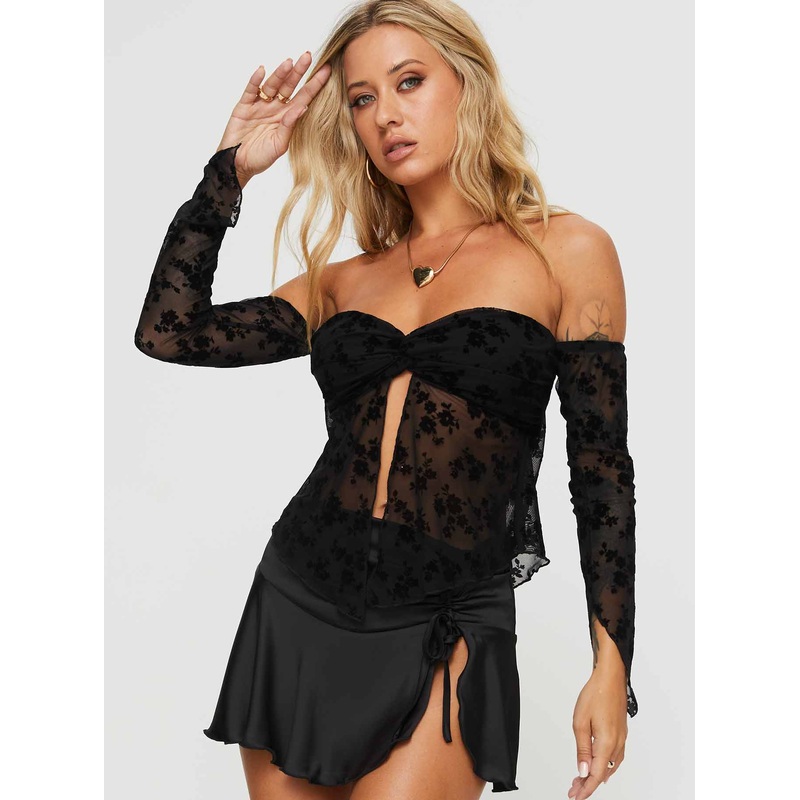 Benton Off The Shoulder Top Black