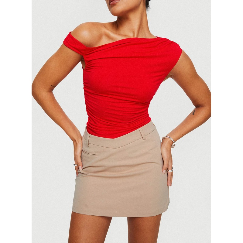 Grimaldi Mini Skirt Beige