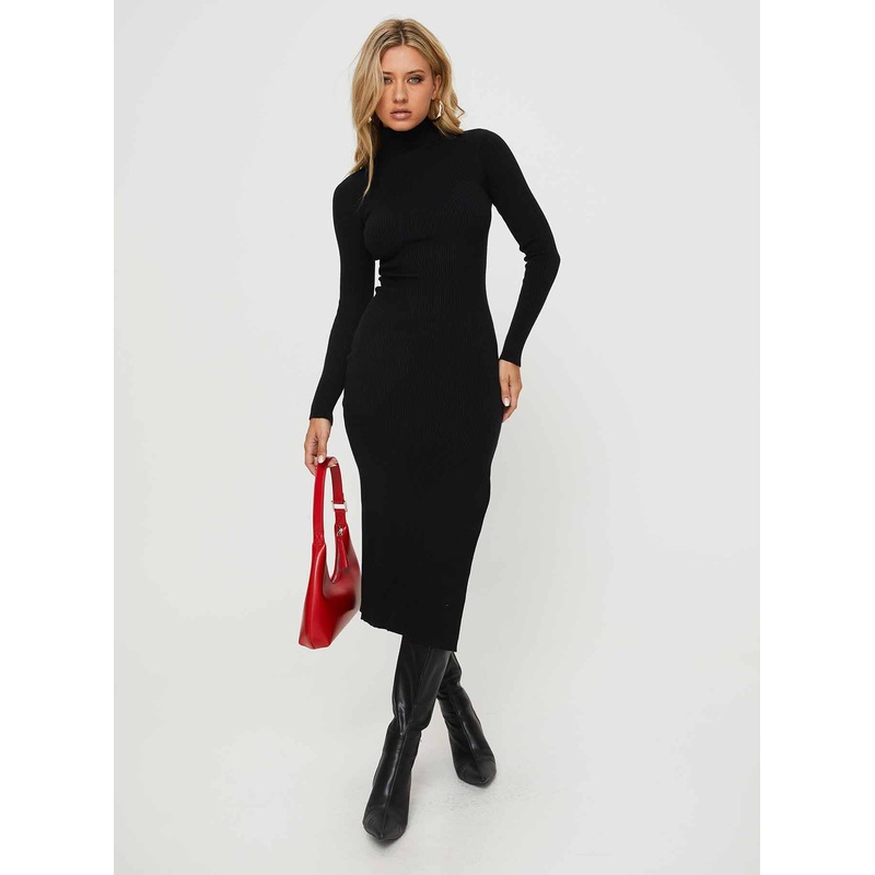 Sydella Long Sleeve Maxi Dress Black
