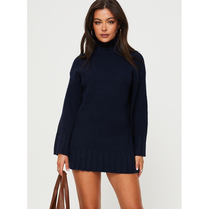 Tarin Knit Mini Dress Navy