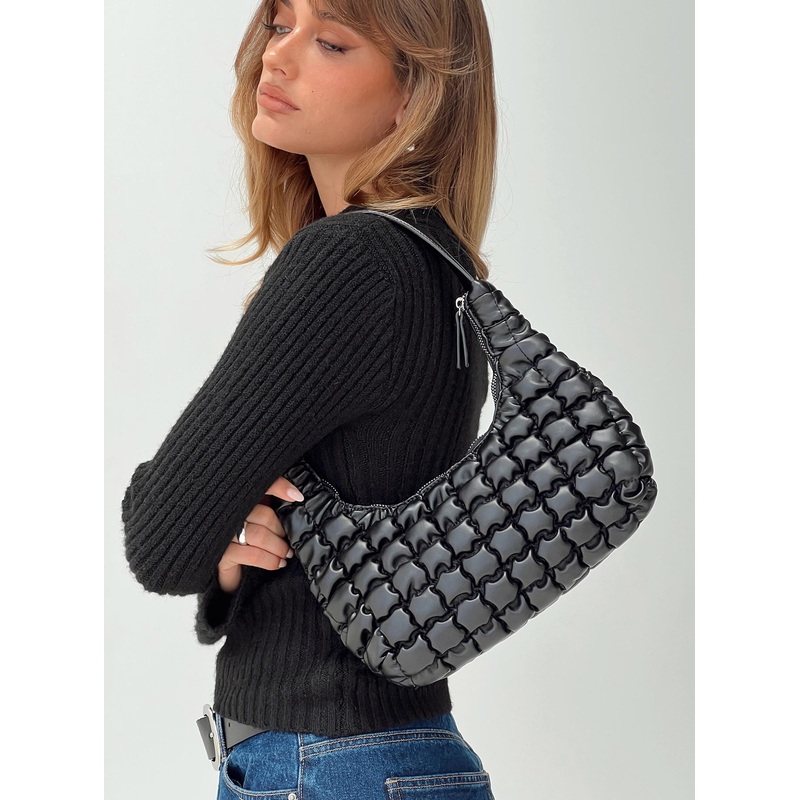 Bubbled Up Shoulder Bag Black