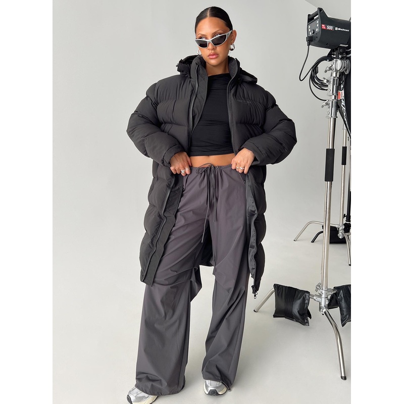 Dream Puff Technical Longline Puffer Jacket Black