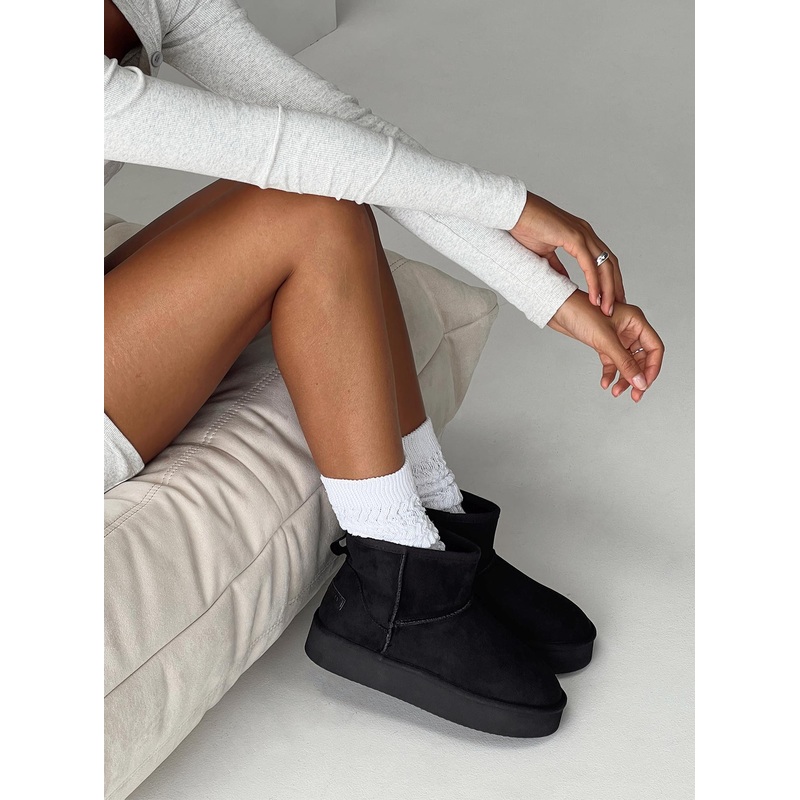 Franz Shearling Boots Black