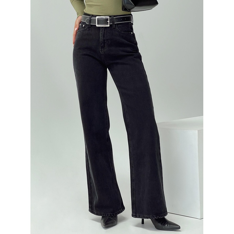 Maple Flare Jeans Washed Black