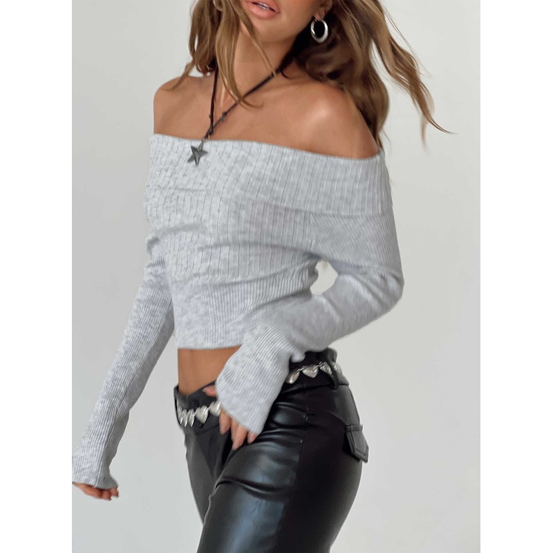 Tagula Off The Shoulder Top Grey