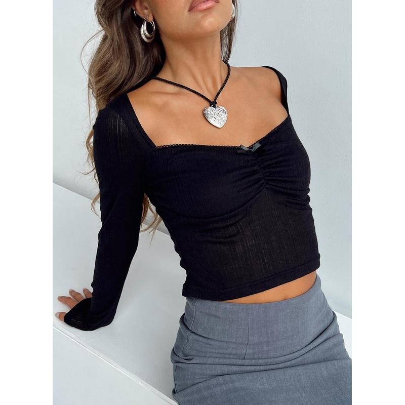 Tari Long Sleeve Top Black