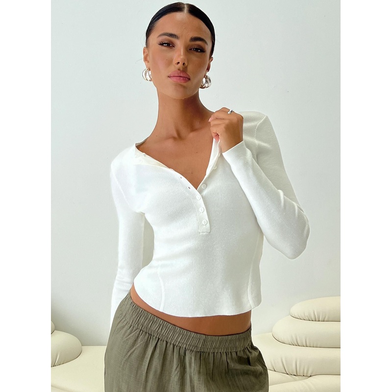 Verica Long Sleeve Top White
