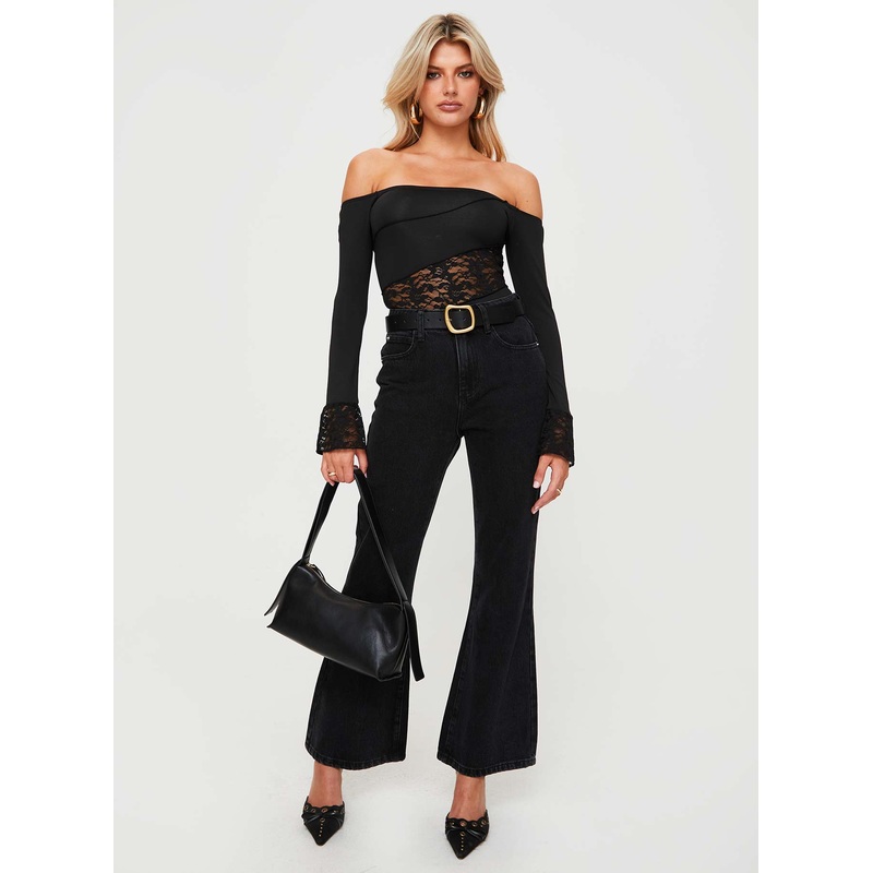 Cabarita Lounge Denim Jeans Washed Black
