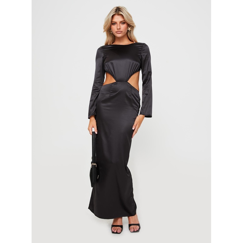 Lucienne Long Sleeve Maxi Dress Black