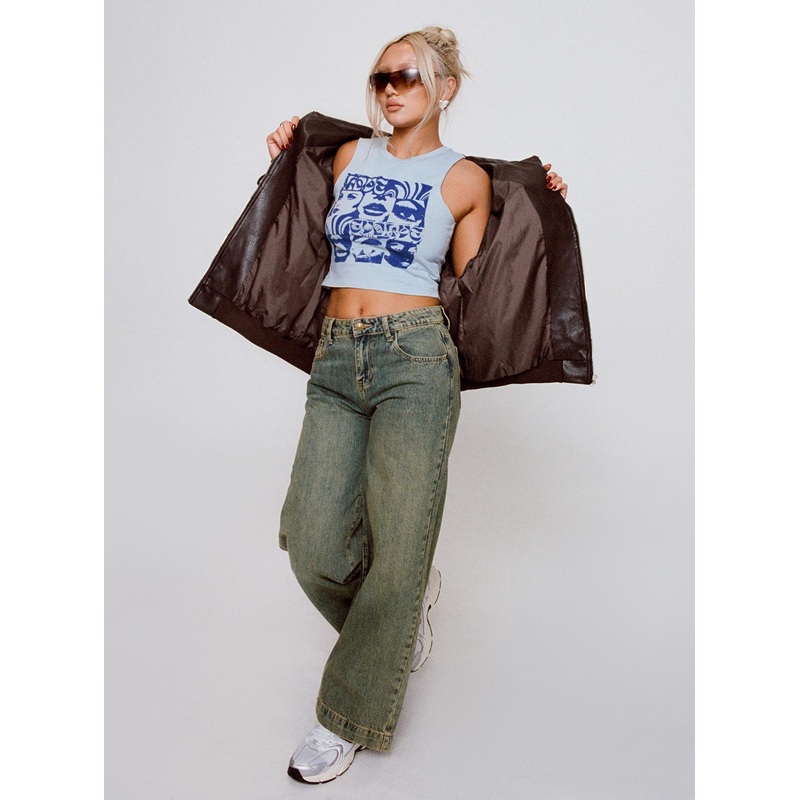 Tap In Mid Rise Jeans Tea Wash