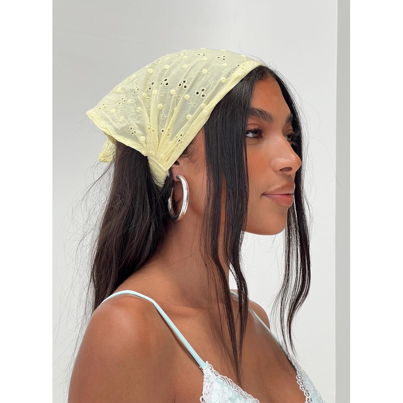 The Amalfi Anglais Headband Lemon
