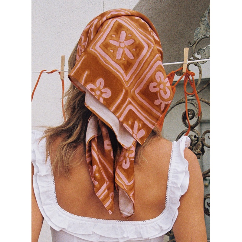 Vittorio Head Scarf Rust / Pink