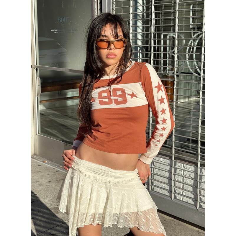 99 Roa Long Sleeve Top Orange