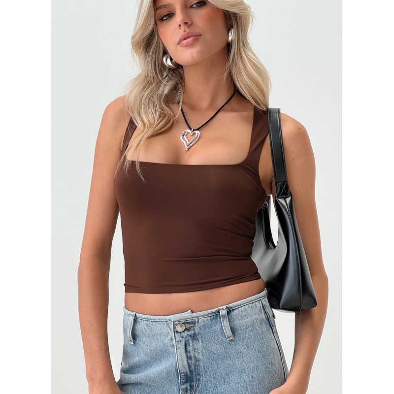 Back In Time Top Brown
