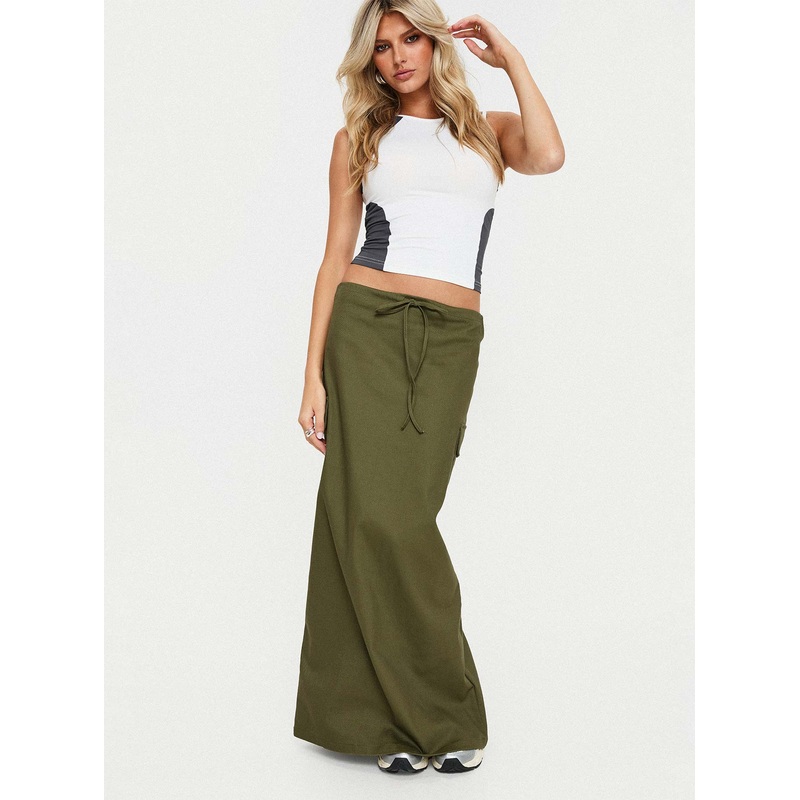 My Girl Maxi Skirt Olive